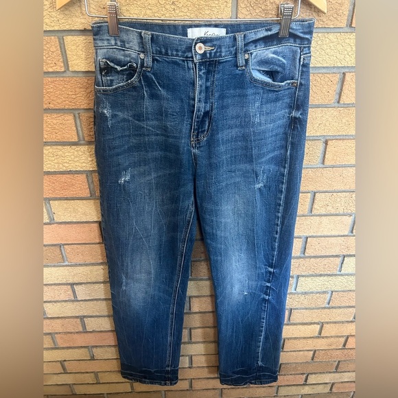 KanCan Mordekaiser High Rise Dad Jeans Straight Leg Distressed Women’s Size 24 - Picture 2 of 6